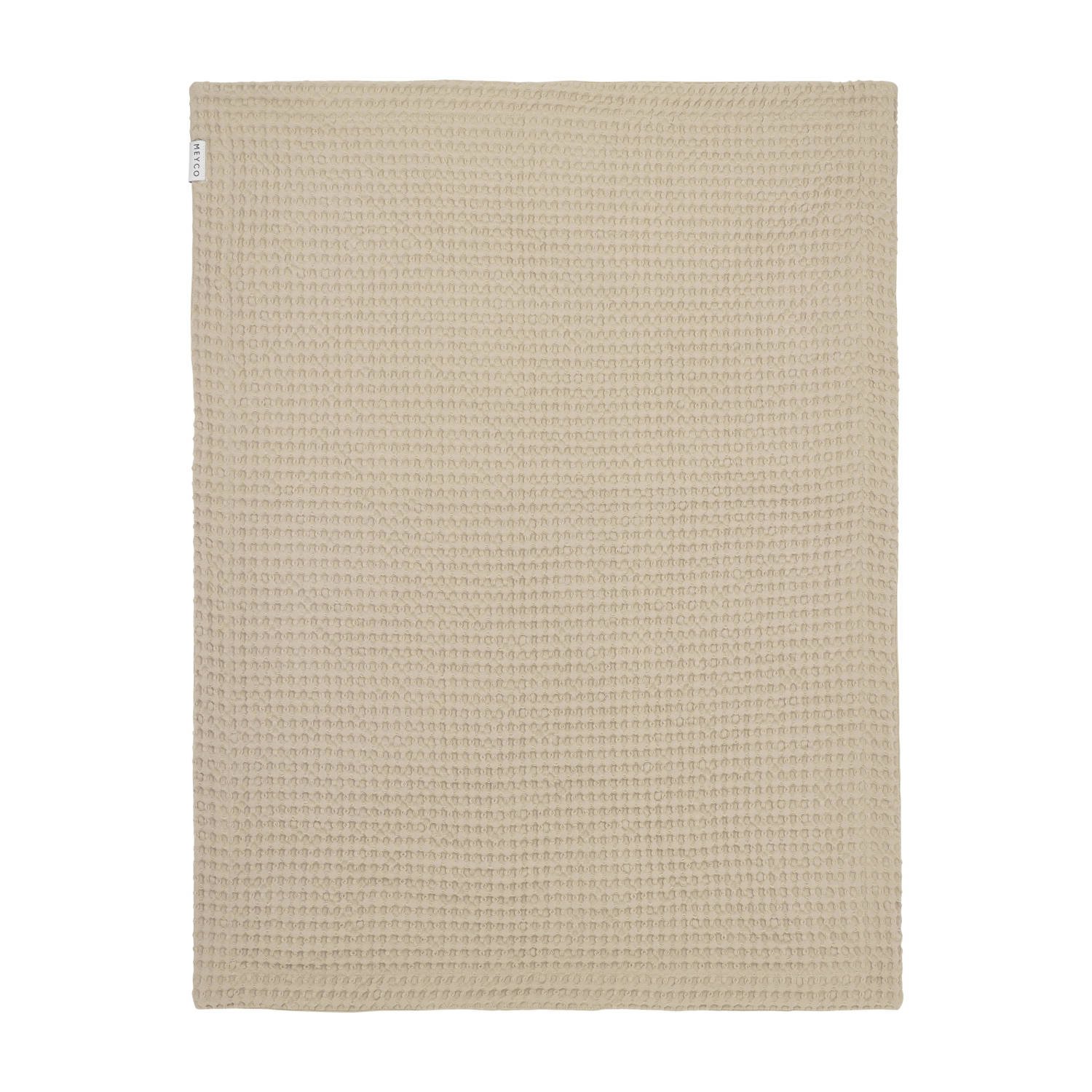 Meyco ledikantdeken Waffle Cotton sand