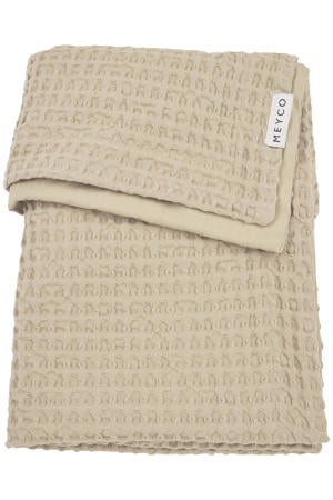 ledikantdeken Waffle Cotton sand