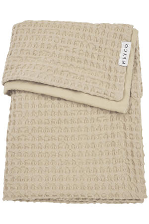ledikantdeken Waffle Cotton sand