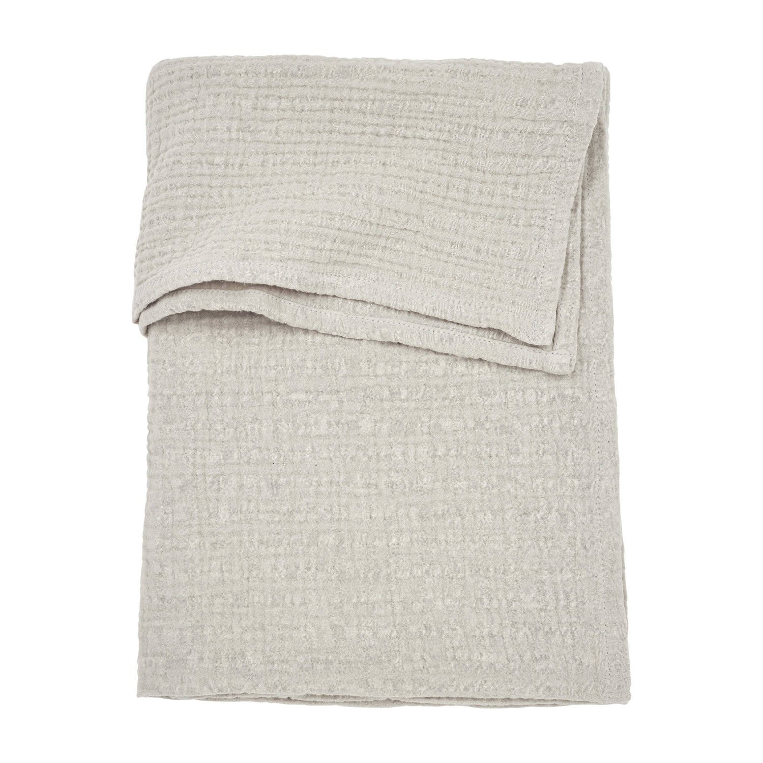 Meyco pre-washed hydrofiel wieglaken greige Babylaken Grijs Effen