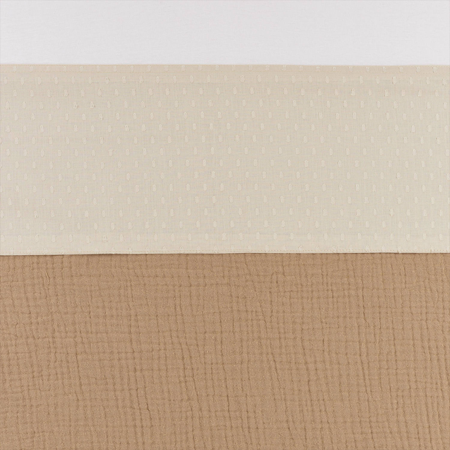 Meyco ledikantlaken Plume Soft sand Babylaken Beige Effen