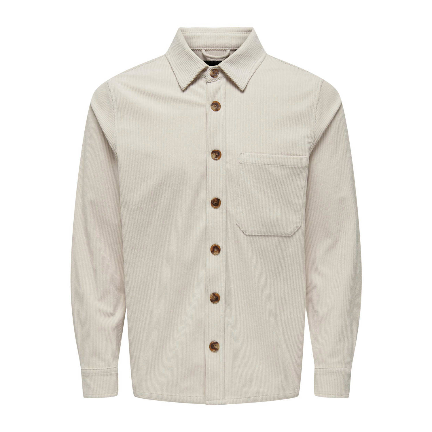 ONLY & SONS corduroy regular fit overshirt ONSTILE pumice stone