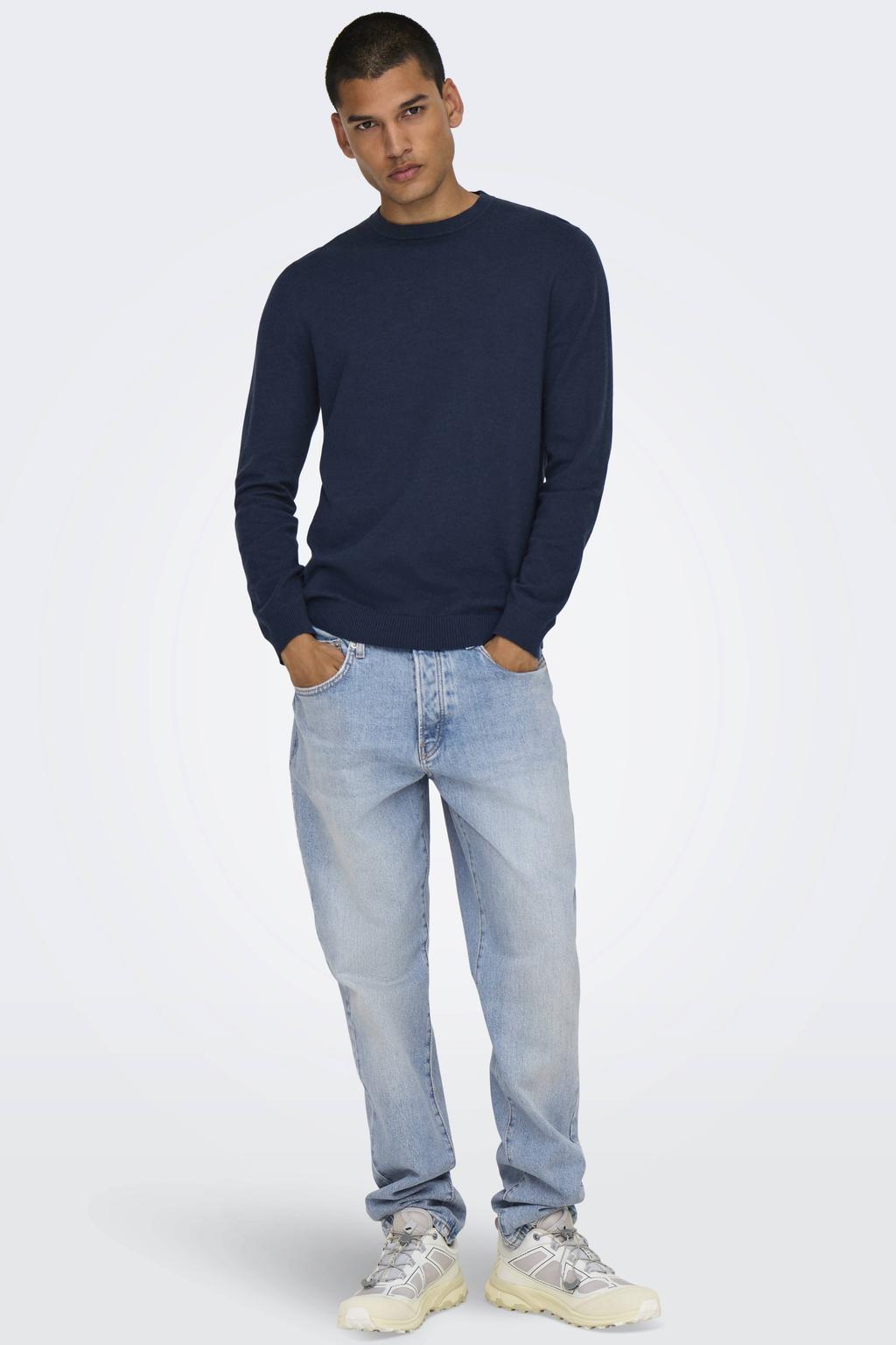 ONLY & SONS tapered fit jeans ONSYOKE light blue denim