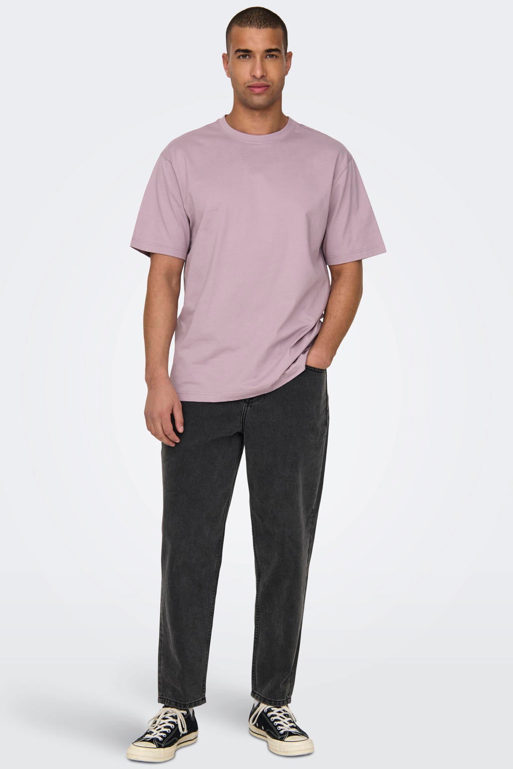 ONLY & SONS relaxed T-shirt oudroze
