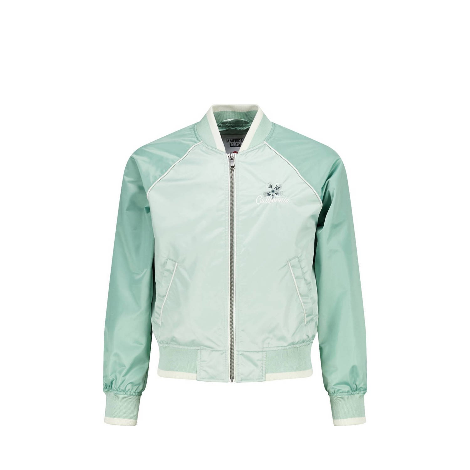 America Today baseball jacket Juniper groen