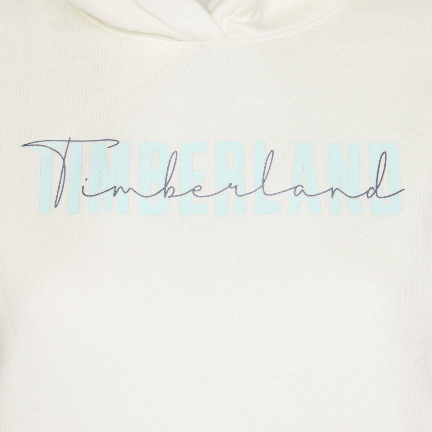 Timberland hoodie met tekst ecru
