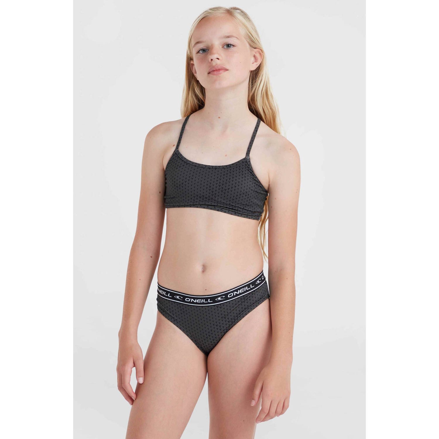 O'Neill crop bikini Sportclub Active zwart Meisjes Polyester Effen 152