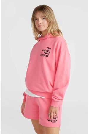 hoodie met tekst roze