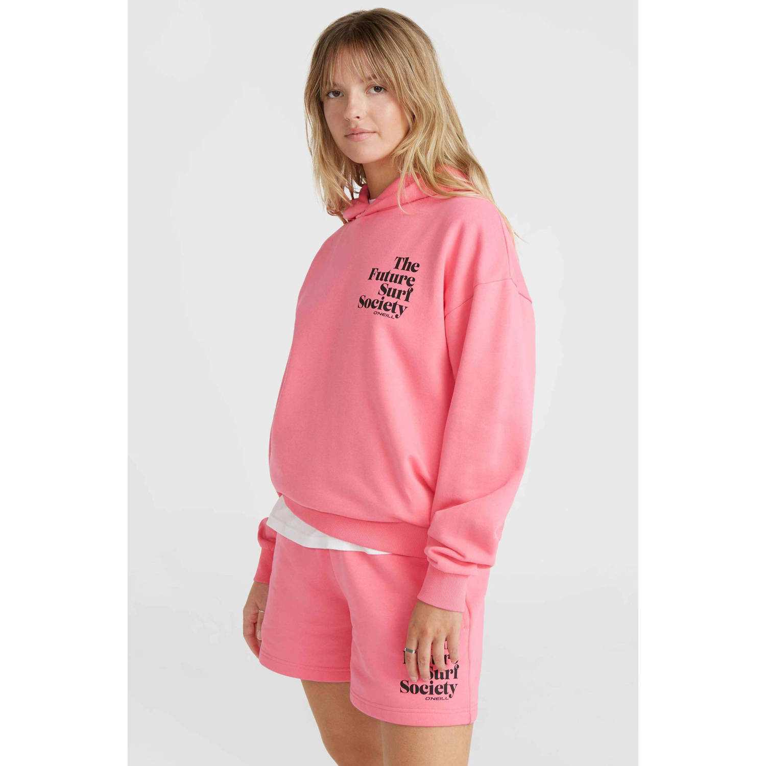 O'Neill hoodie met tekst roze