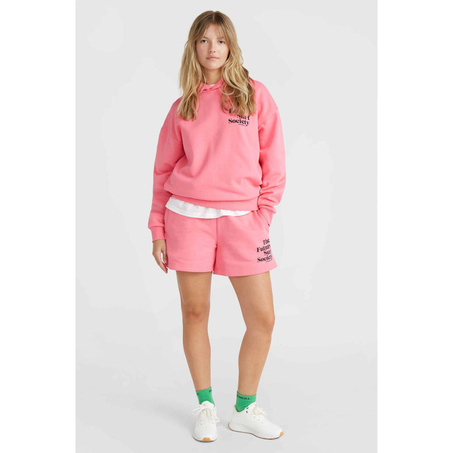 O'Neill hoodie met tekst roze