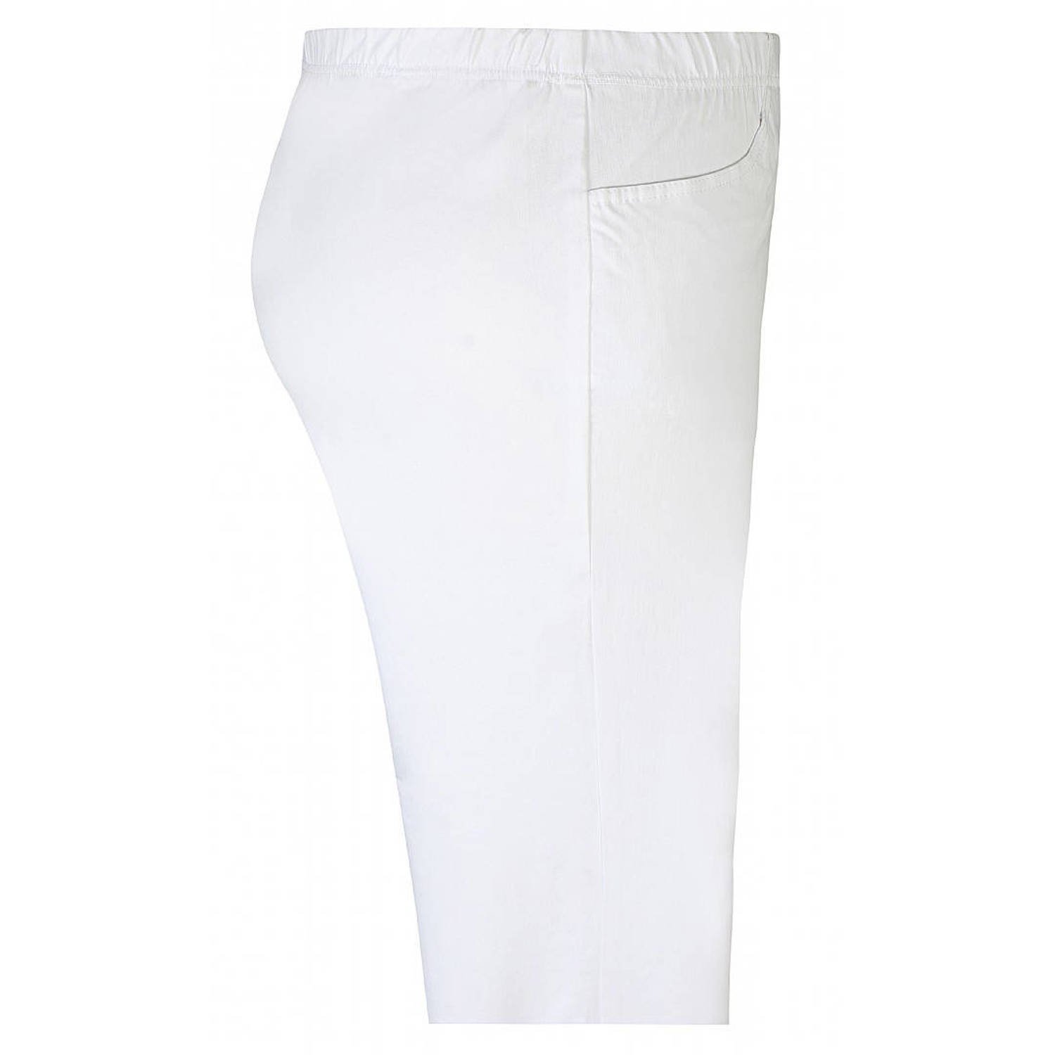Zhenzi straight fit broek Jazzy wit