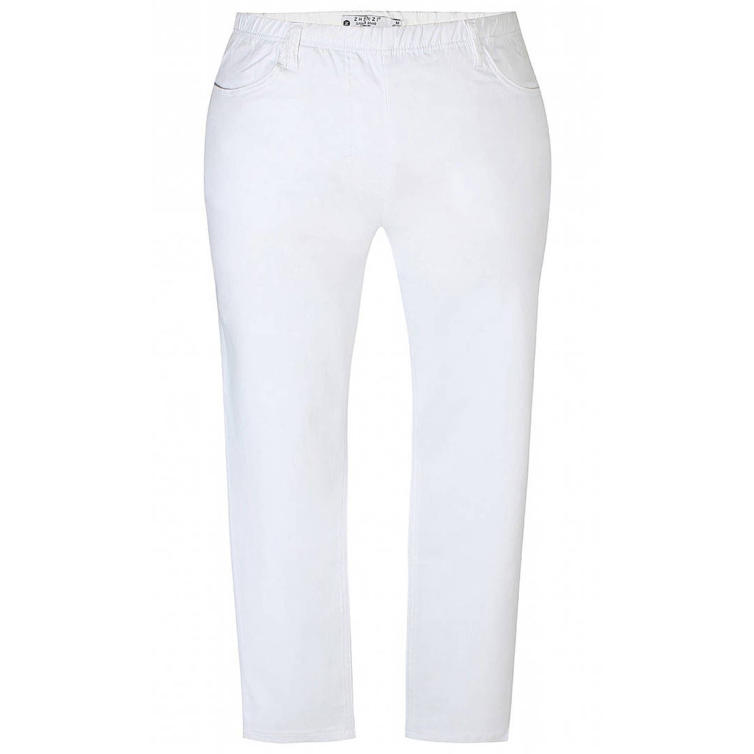 Zhenzi skinny fit broek Twist wit