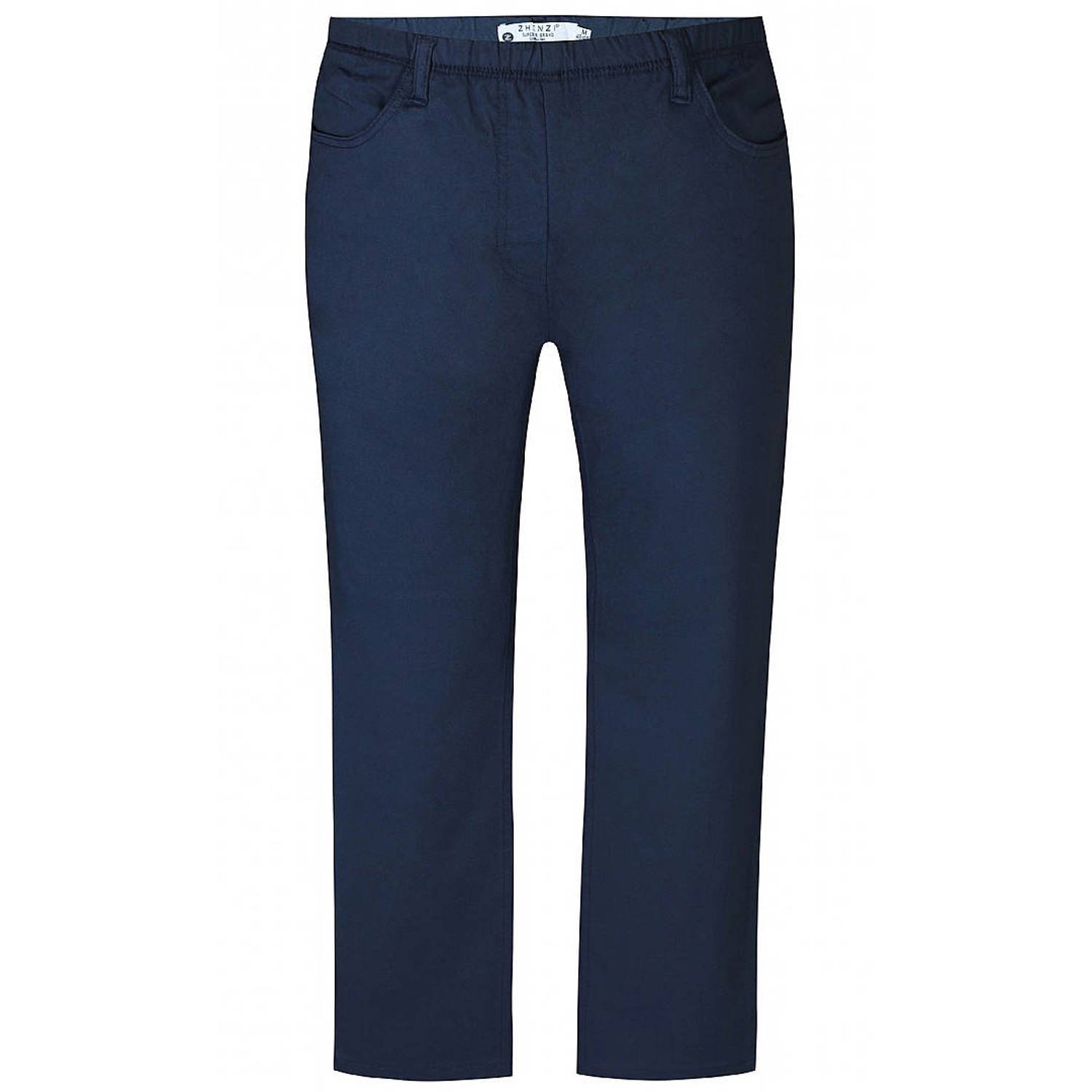Zhenzi skinny fit broek Twist donkerblauw