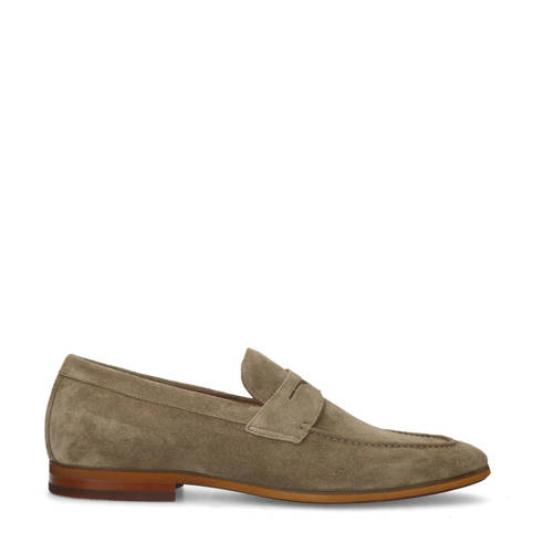 Manfield suède loafers taupe afbeelding