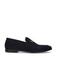 Manfield suède loafers met gesp donkerblauw