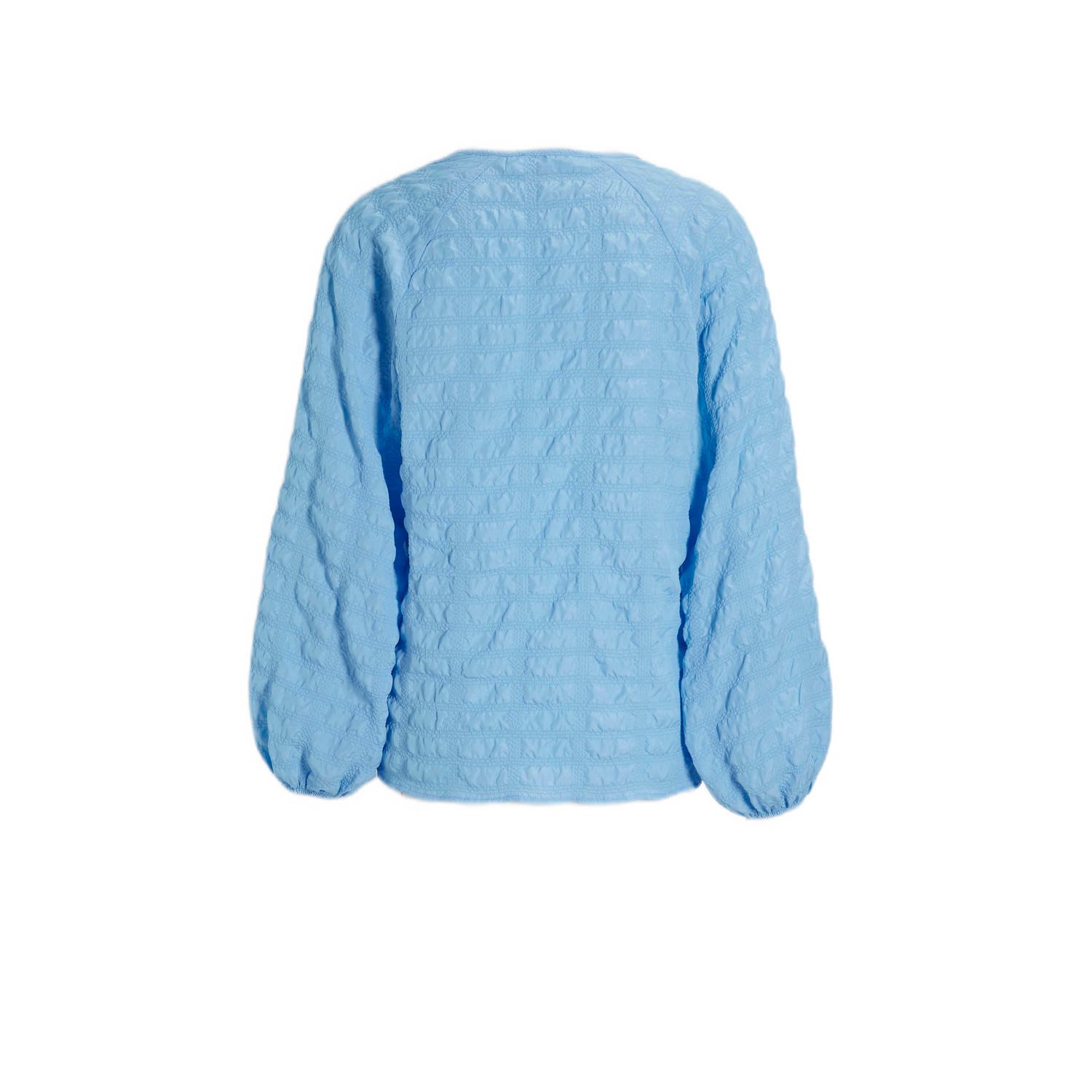Imagine blouse met textuur blauw
