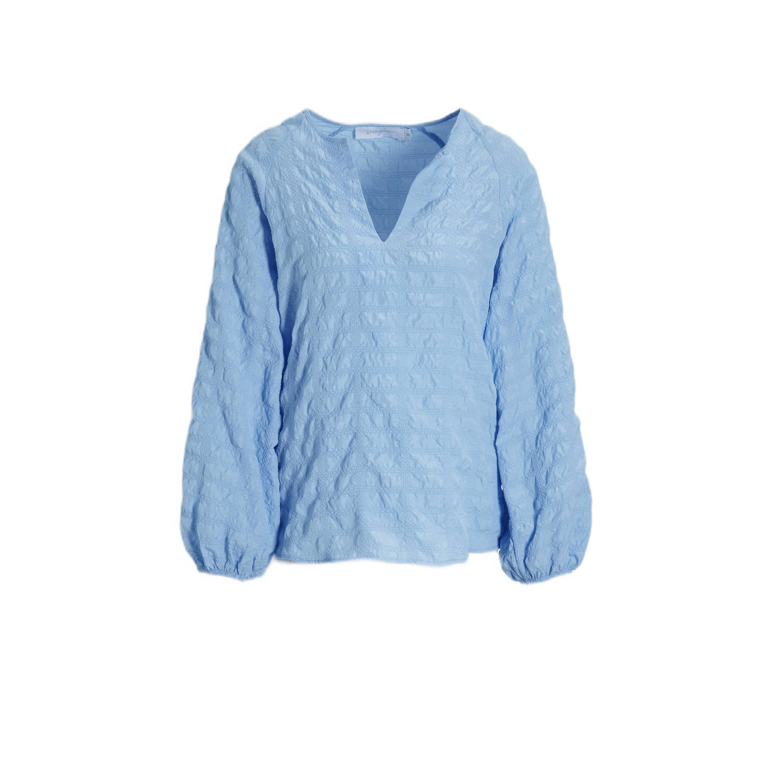 Imagine blouse met textuur blauw