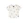 Babystyling baby T-shirt met all over print ecru/lichtbruin