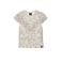 Babystyling baby gebloemd T-shirt wit/beige