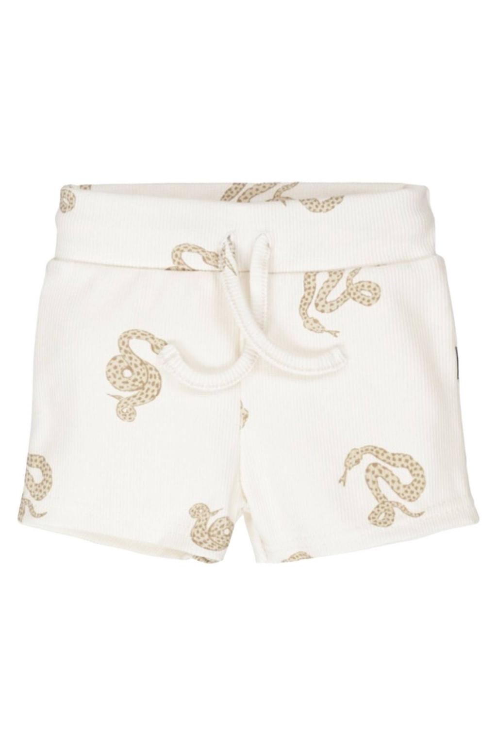 Babystyling sweatshort met print - ecru