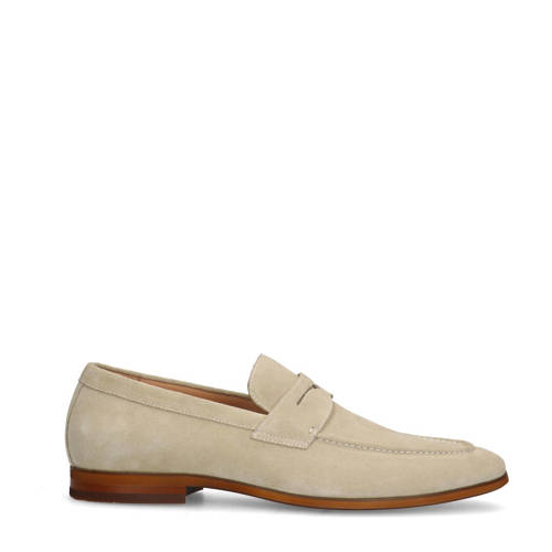 Manfield suède loafers beige afbeelding