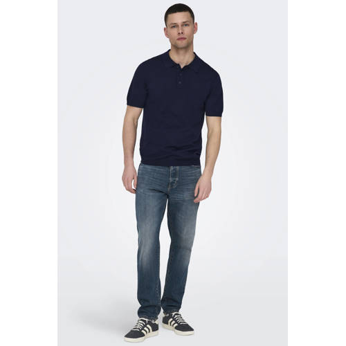 ONLY & SONS regular fit polo ONSWYLER donkerblauw afbeelding