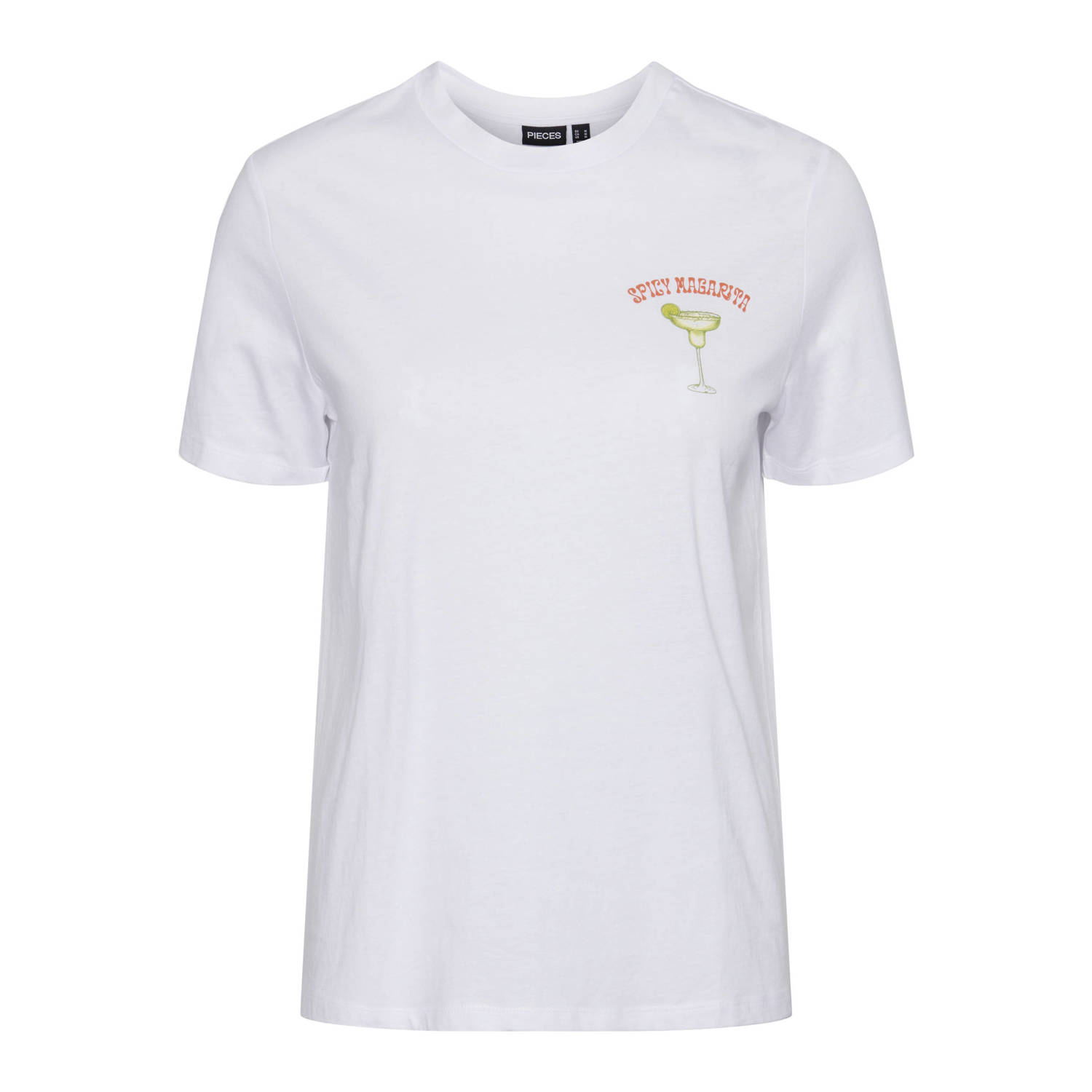 PIECES T-shirt PCKILANA met printopdruk wit
