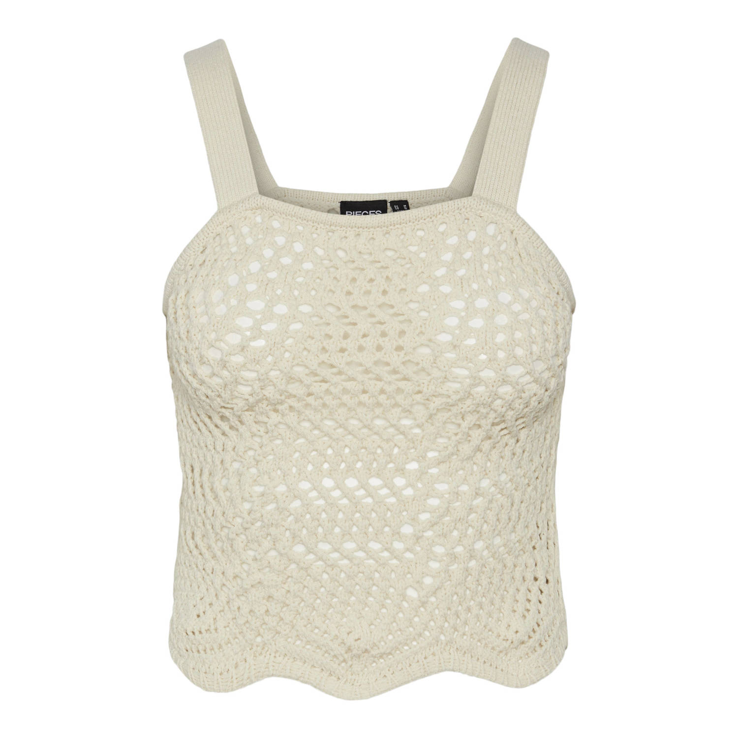 Pieces Top met broderie anglaise model 'AIA'