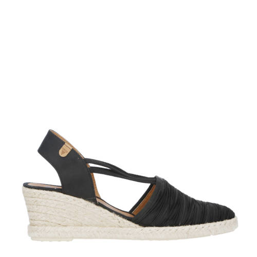 Deze espadrille voor dames van Verbenas heeft een normale pasvorm en heeft een bovenwerk van textiel. Het instapmodel is voorzien van een sleehak. De espadrille heeft een voering van leer. - 0