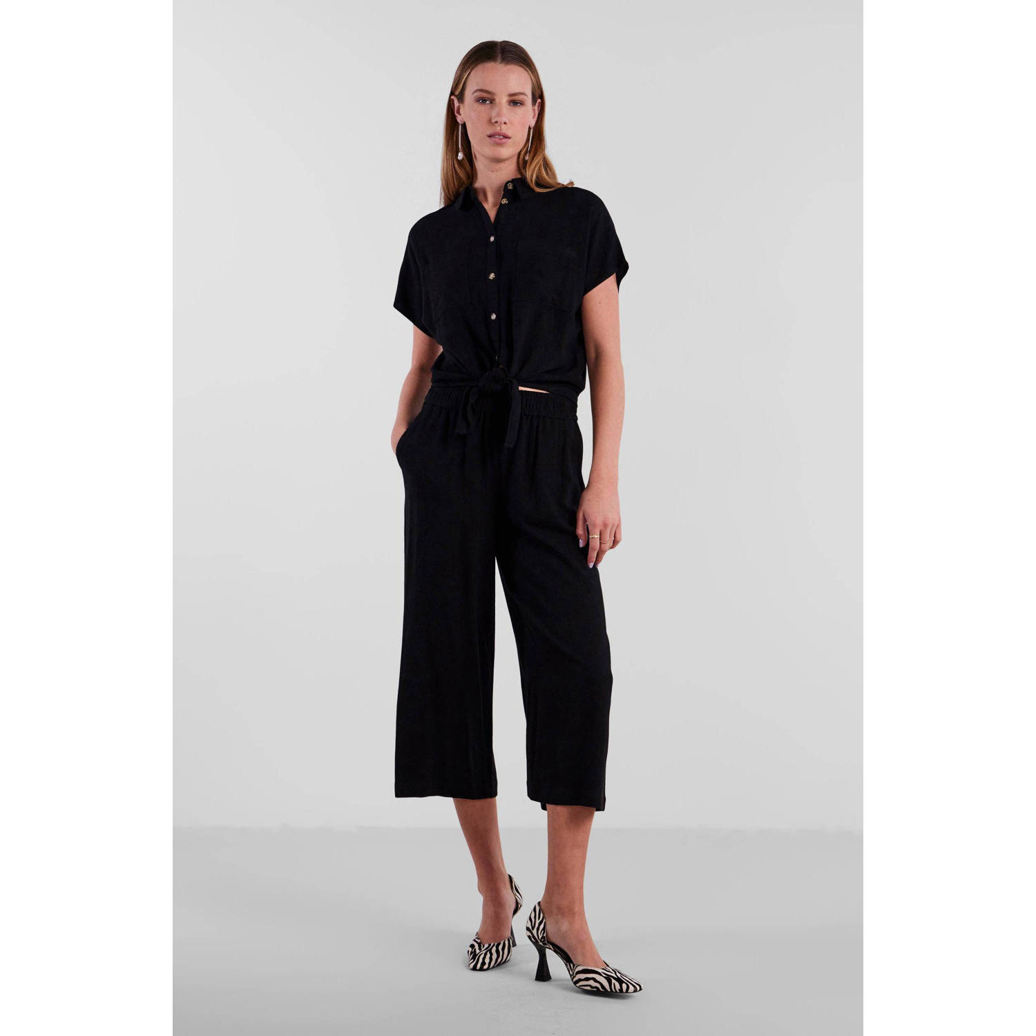 PIECES blouse PCVINSTY zwart