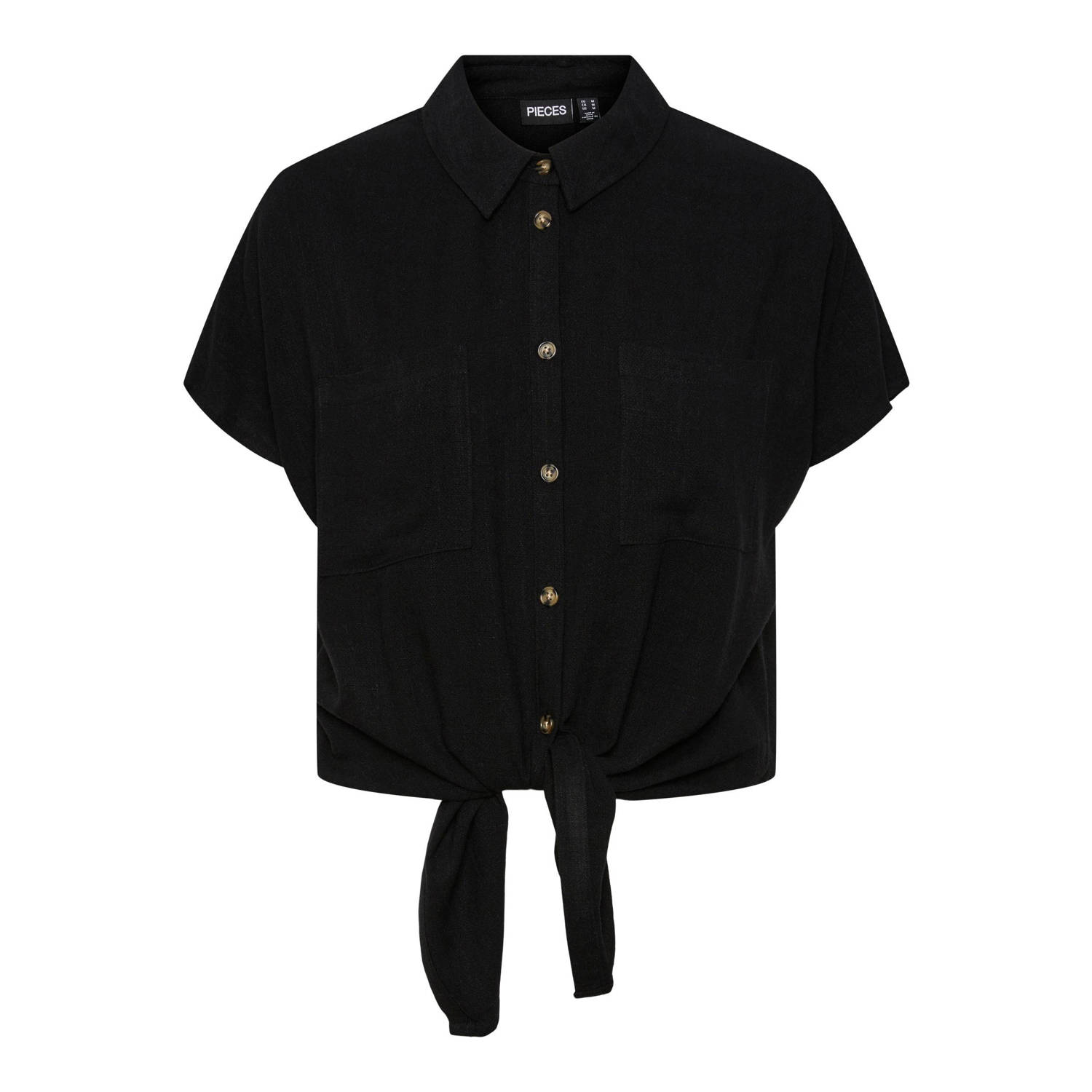 PIECES blouse PCVINSTY zwart