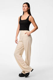 thumbnail: PIECES high waist straight fit pantalon zand