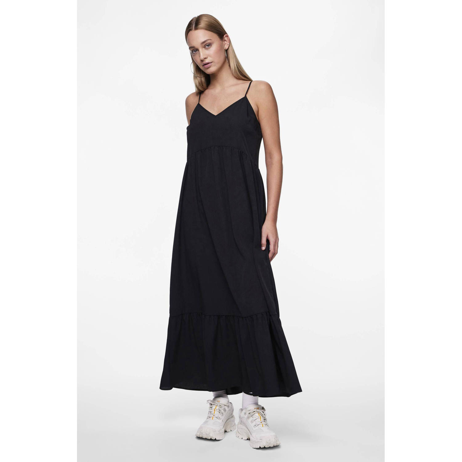 PIECES maxi jurk zwart