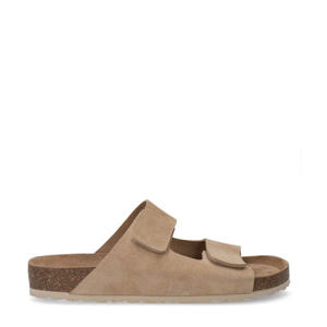   suède slippers beige