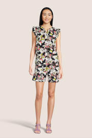 thumbnail: G-maxx high waist slim fit short Nadine van travelstof met all over print