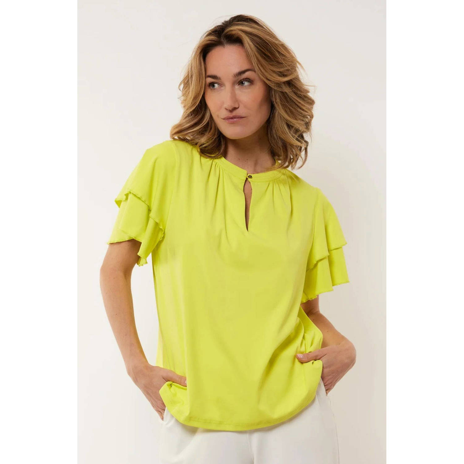 G-maxx blousetop Daylinn limegroen