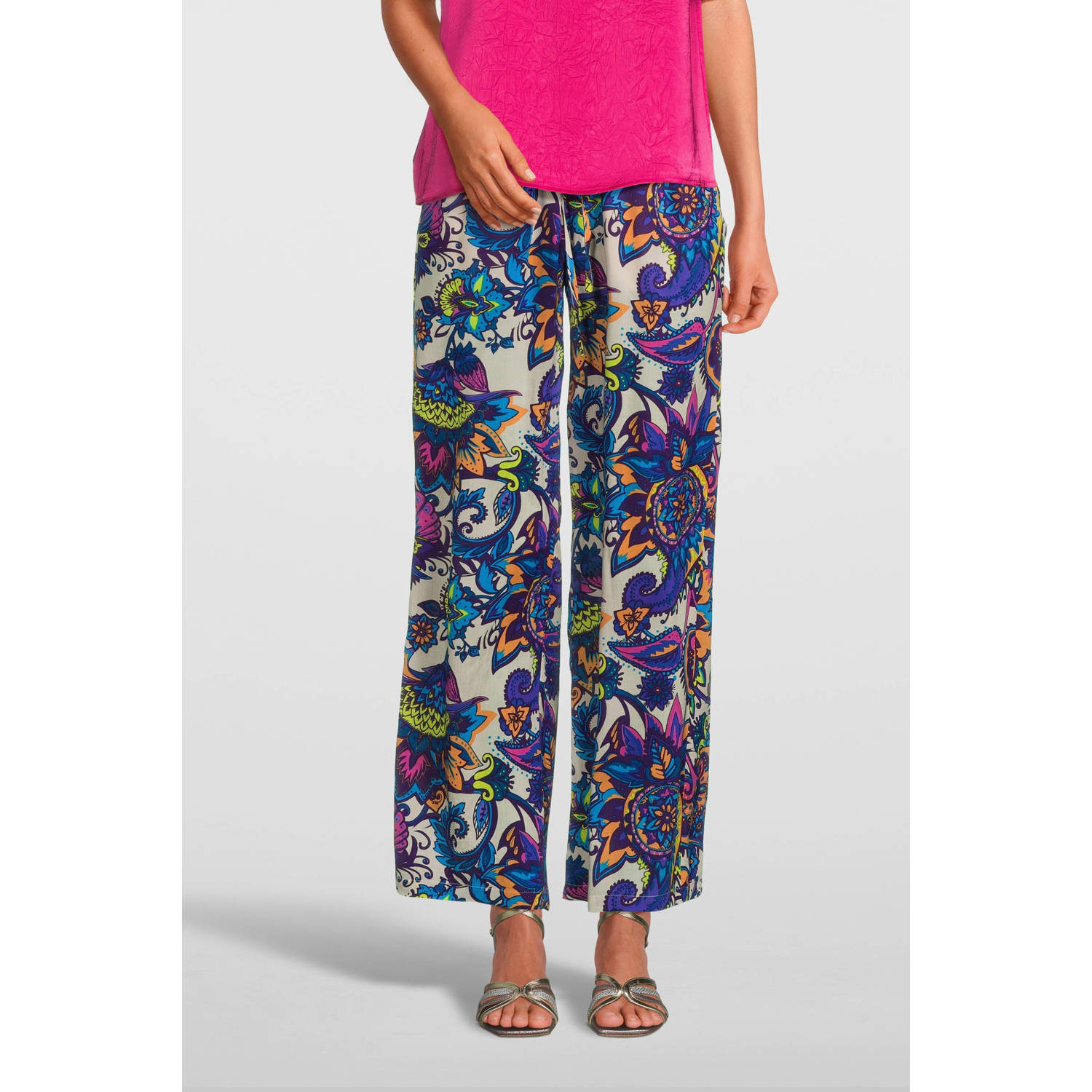 G-maxx high waist wide leg pantalon Beria met all over print multi