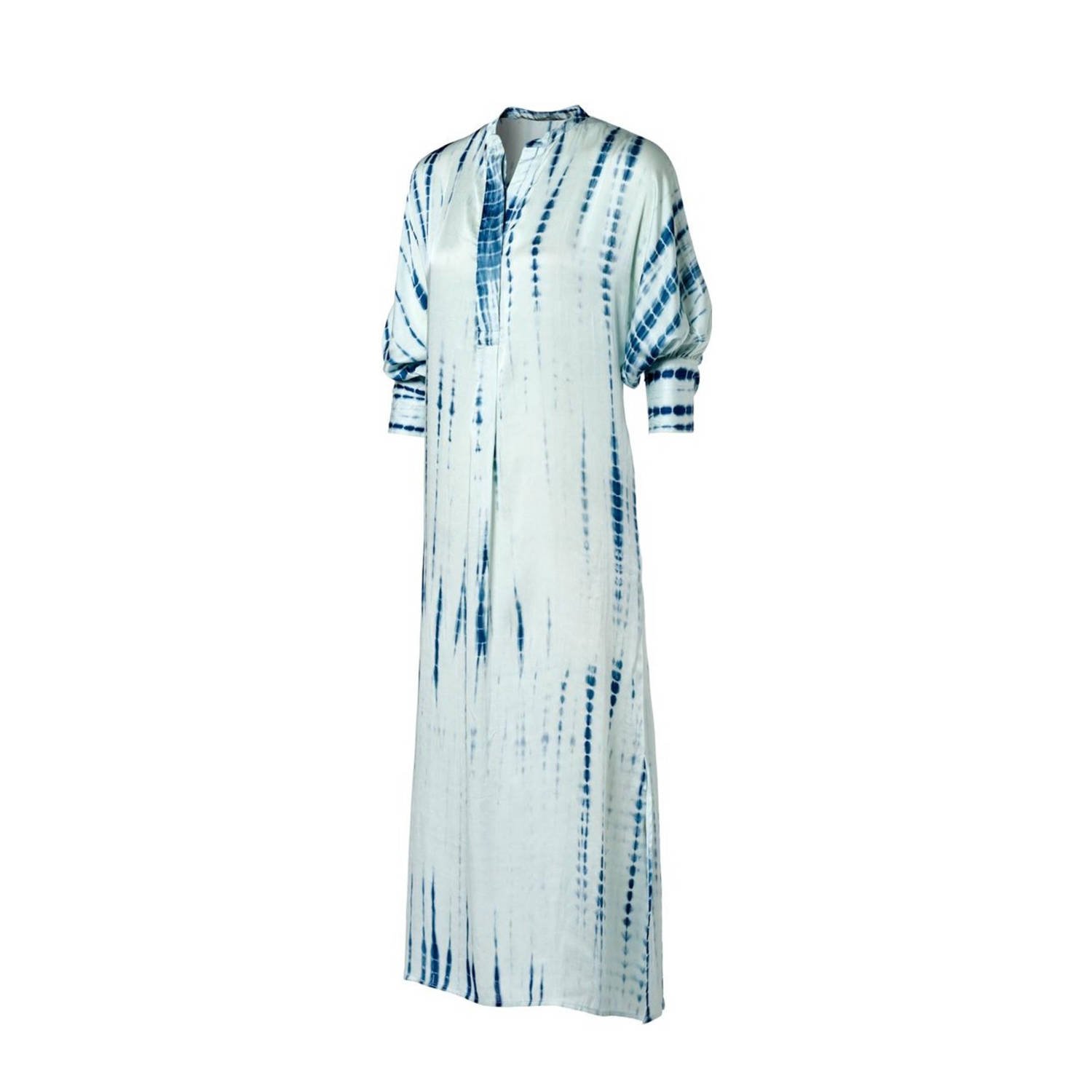 Mart Visser maxi jurk met all over print lichtblauw