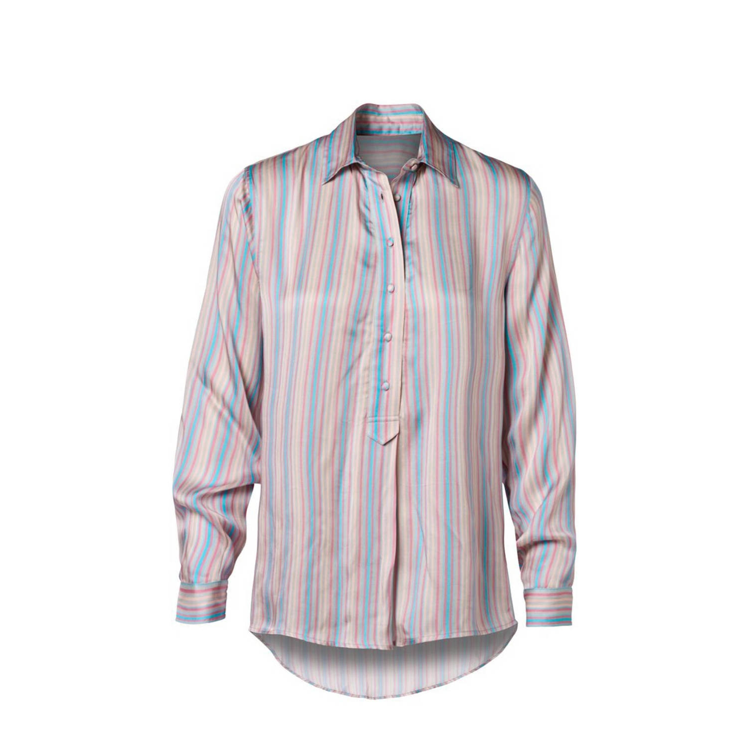 Mart Visser gestreepte blouse roze blauw