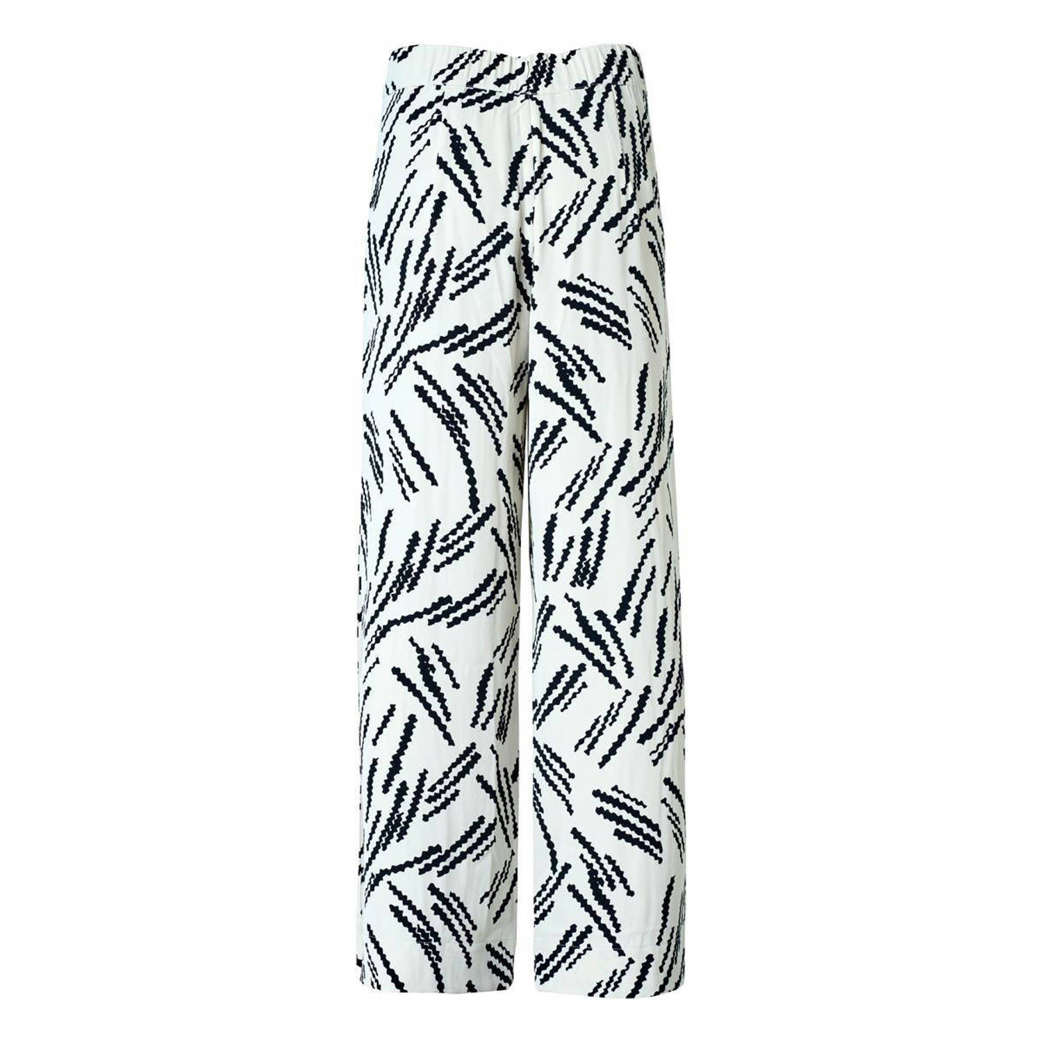 Mart Visser loose fit broek met grafische print zwart wit