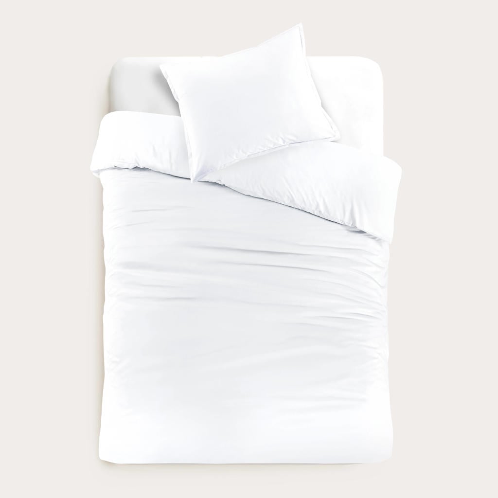Studio LIVIT percale katoenen dekbedovertrek 1 persoons wit (140x220 cm)