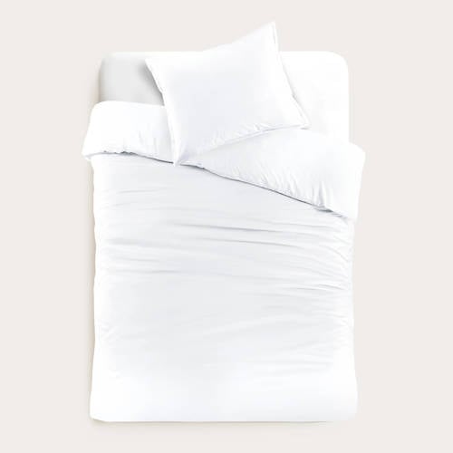 Wehkamp Studio LIVIT perkal katoenen dekbedovertrek 1 persoons wit (140x220 cm) aanbieding