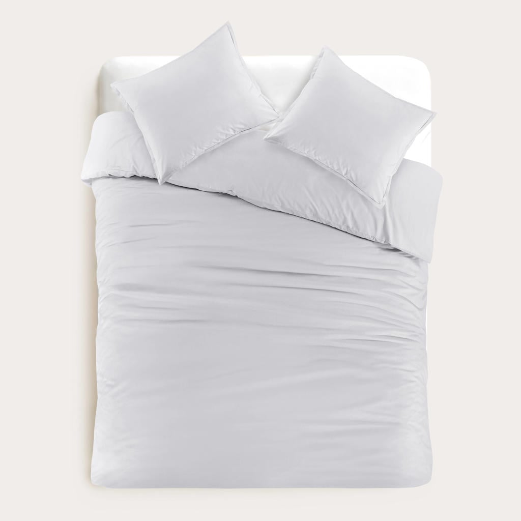 Studio LIVIT percale katoenen dekbedovertrek lits-jumeaux lichtgrijs (240x220 cm)