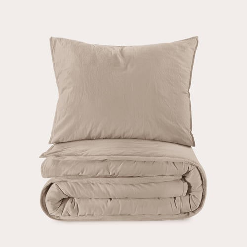 Wehkamp NOUS Living stone washed katoenen dekbedovertrek 1 persoons (140x220 cm) aanbieding