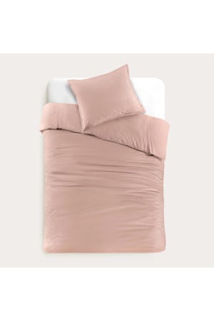 perkal katoenen dekbedovertrek 1 persoons roze (140x220 cm)