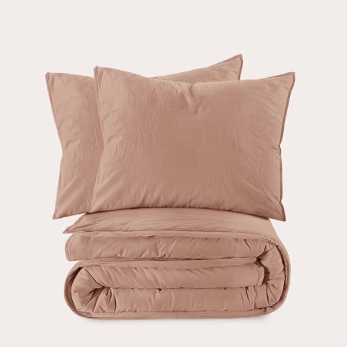 Wehkamp NOUS Living stone washed katoenen dekbedovertrek lits-jumeaux (240x220 cm) aanbieding