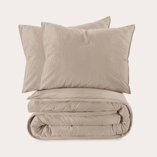NOUS Living stone washed katoenen dekbedovertrek lits-jumeaux (240x220 cm) afbeelding