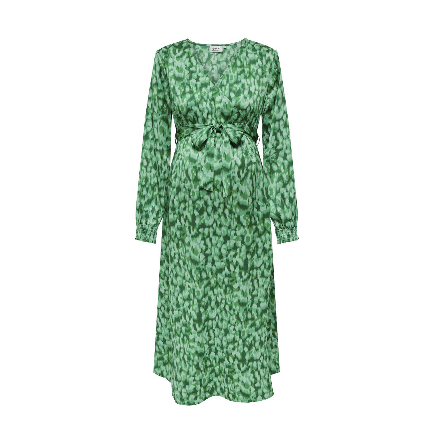 ONLY MATERNITY zwangerschapsjurk OLMFELINA met all over print groen