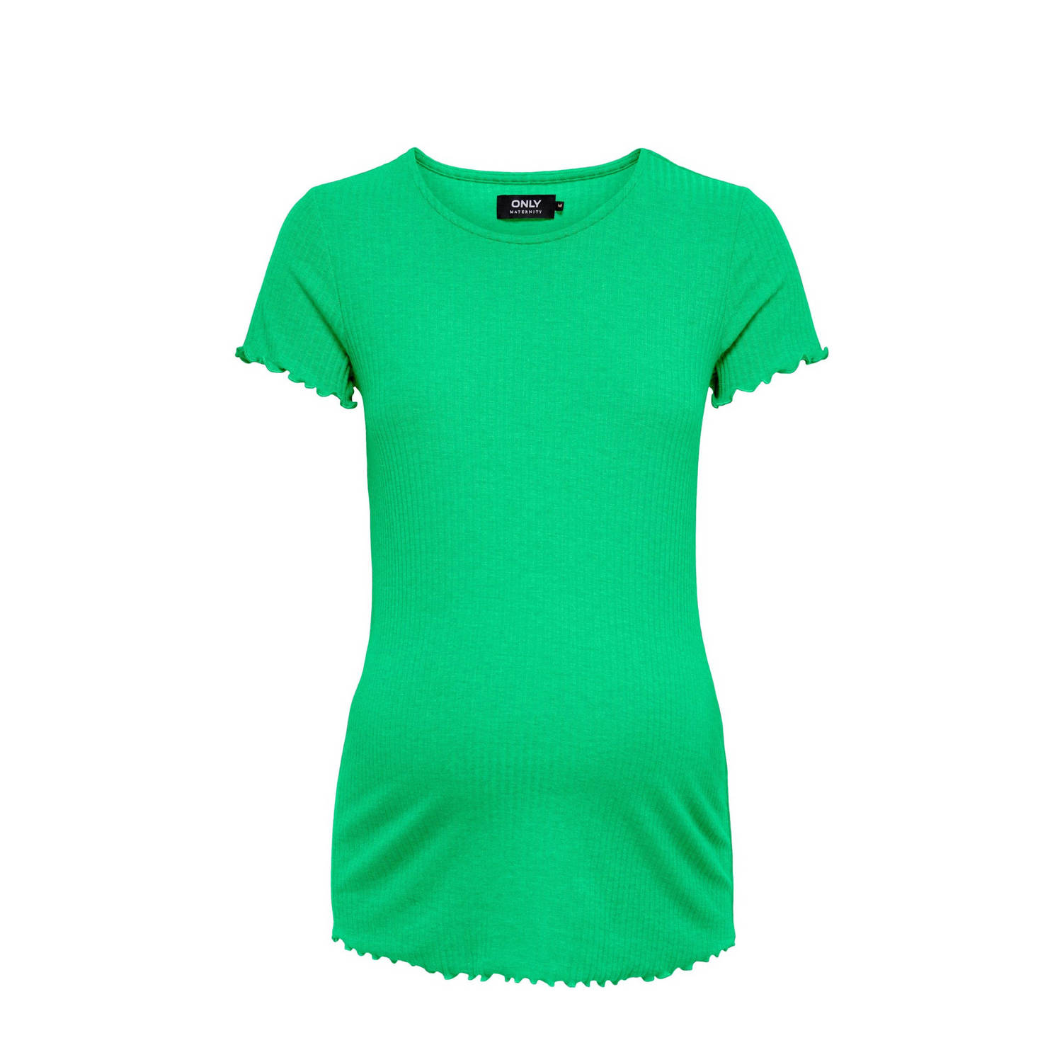 ONLY MATERNITY zwangerschapsshirt OLMEMMA groen Top Dames Polyester Ronde hals XXL