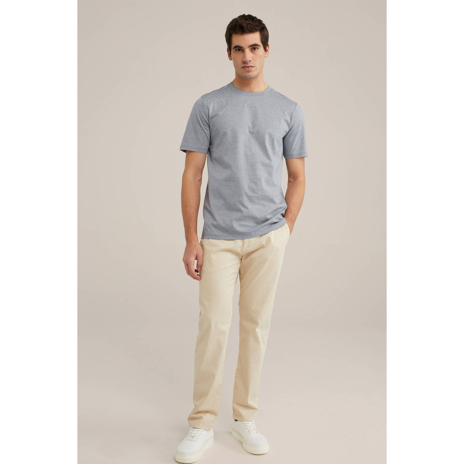 WE Fashion regular fit T-shirt blue flint